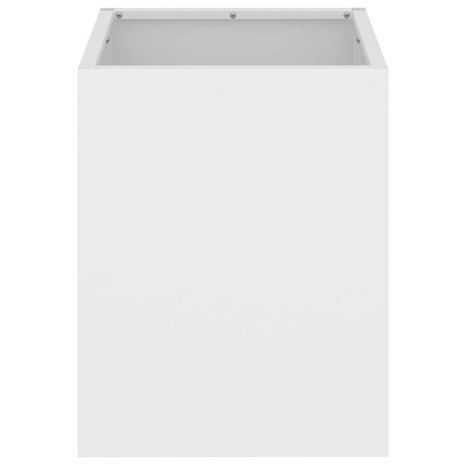 Tuin Bloempot Wit 32 x 32 x 40 cm Koudgewalst staal 5