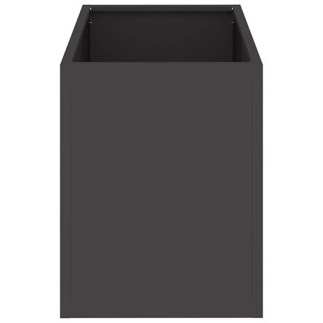 Tuin Bloempot Zwart 50 x 32 x 40 cm Koudgewalst staal 6