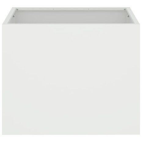 Tuin Bloempot Wit 50 x 32 x 40 cm Koudgewalst staal 5