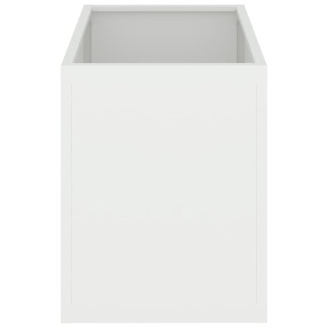 Tuin Bloempot Wit 50 x 32 x 40 cm Koudgewalst staal 6