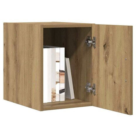 Wandkast artisanaal eikenkleurig 30 x 42.5 x 40 cm Bewerkt hout 3