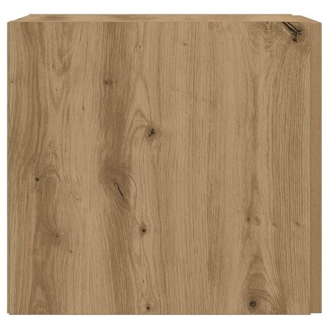 Wandkast artisanaal eikenkleurig 30 x 42.5 x 40 cm Bewerkt hout 6