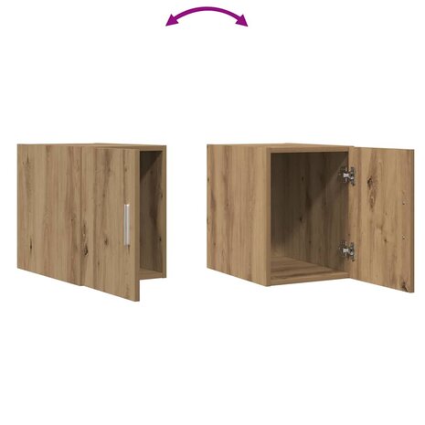 Wandkast artisanaal eikenkleurig 30 x 42.5 x 40 cm Bewerkt hout 9