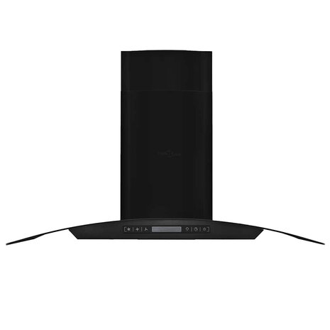 Wandafzuigkap 756 m³/u 90 cm roestvrij staal zwart 2
