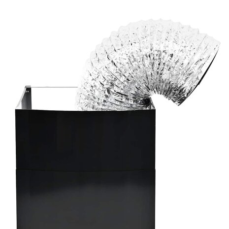 Wandafzuigkap 756 m³/u 90 cm roestvrij staal zwart 9