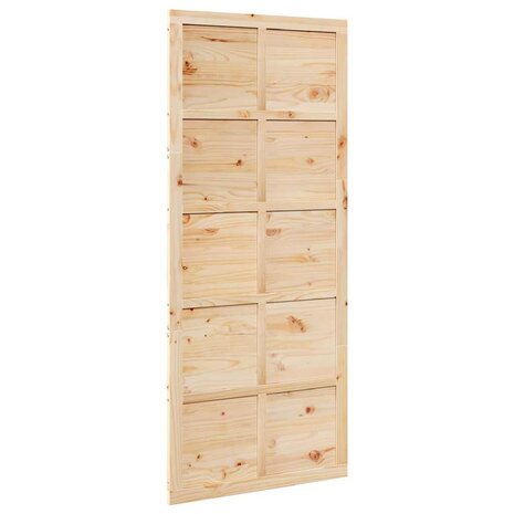 Schuifdeur Bruin 90 x 210 cm Massief grenenhout 2