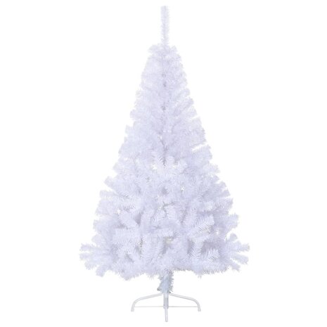 Kunstkerstboom met standaard half 120 cm PVC wit 2