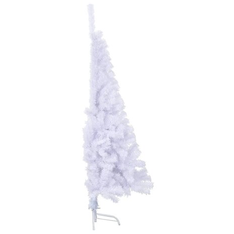 Kunstkerstboom met standaard half 120 cm PVC wit 4