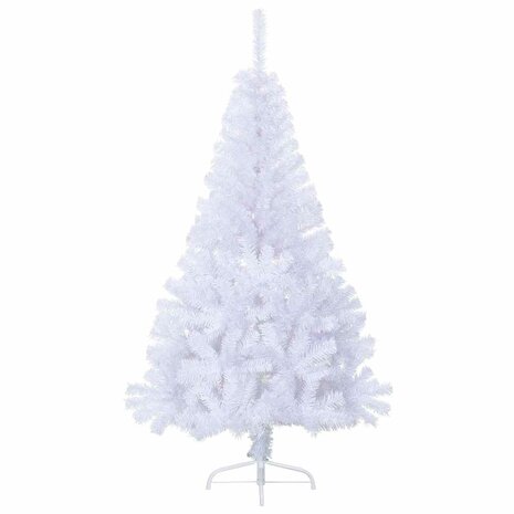Kunstkerstboom met standaard half 150 cm PVC wit 3