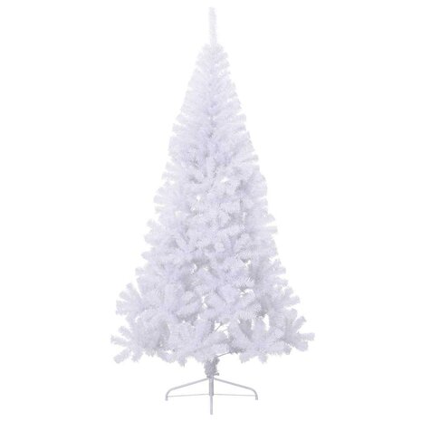 Kunstkerstboom met standaard half 180 cm PVC wit 3