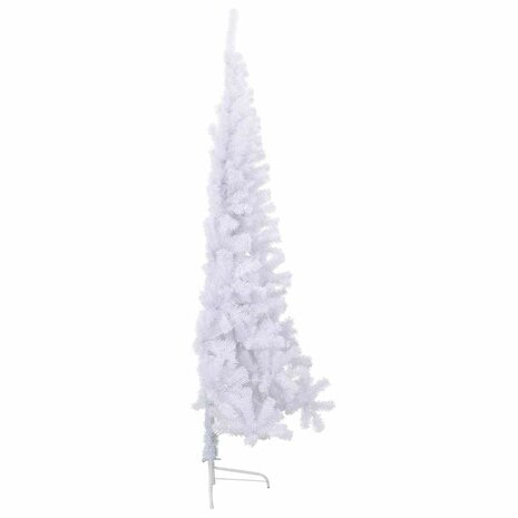 Kunstkerstboom met standaard half 180 cm PVC wit 5