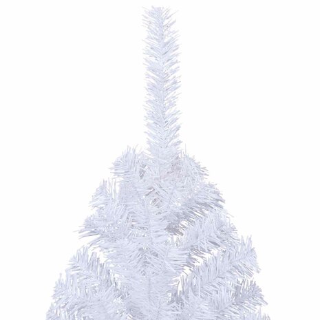 Kunstkerstboom met standaard half 180 cm PVC wit 6