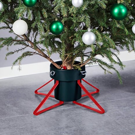Kerstboomstandaard 46x46x19 cm groen en rood 1
