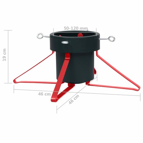 Kerstboomstandaard 46x46x19 cm groen en rood 7
