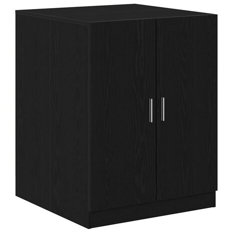 Wasmachinekast met opslag Zwart eiken 70.5 x 71.5 x 91.5 cm 2