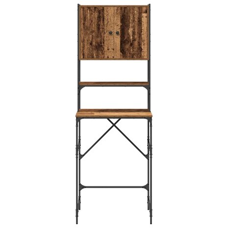Wasmachinekast Oud hout 68 x 48,5 x 194 cm 1 x Wasmachinekast 6