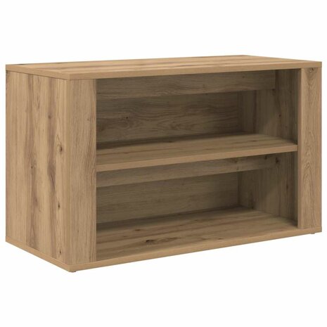 Schoenenrek met plank artisanaal eikenkleurig 75 x 35 x 45 cm 2