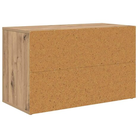 Schoenenrek met plank artisanaal eikenkleurig 75 x 35 x 45 cm 7