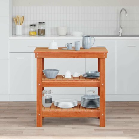 Werkbank Wasbruin 78.5 x 50 x 80 cm Massief grenenhout 1