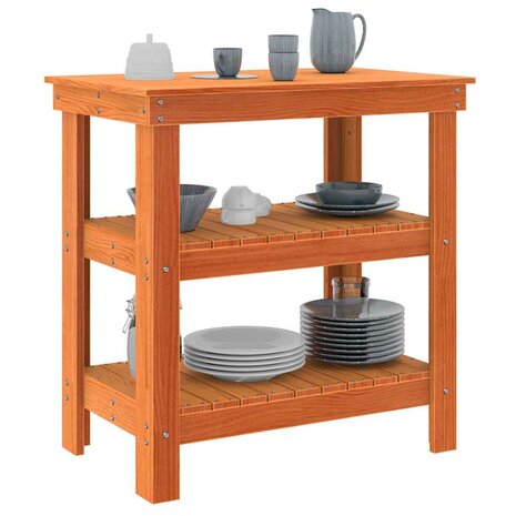 Werkbank Wasbruin 78.5 x 50 x 80 cm Massief grenenhout 3