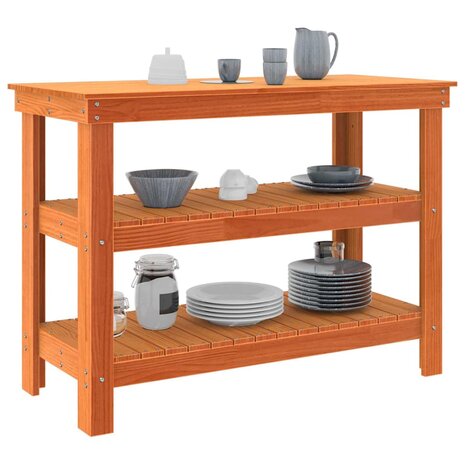 Werkbank Wasbruin 110.5 x 50 x 80 cm Massief grenenhout 3