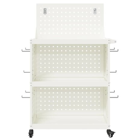 Gereedschapswagen Wit 65 x 35 x 111 cm Koudgewalst staal 5