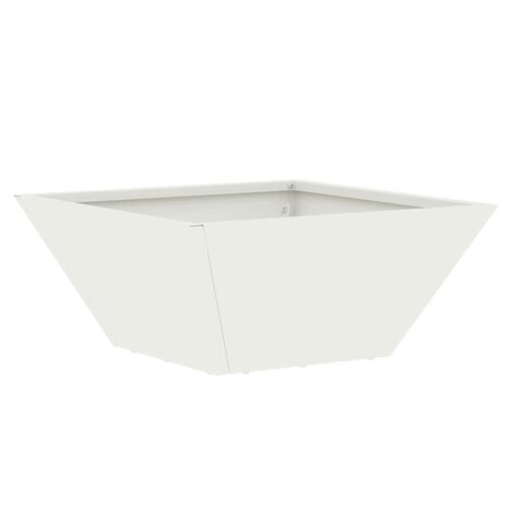 Tuin Kom Plantenbak Wit 35 x 35 x 15 cm Staal 2