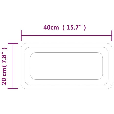 Badkamerspiegel LED 20x40 cm 5