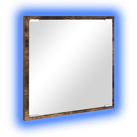 LED Badkamer Spiegel met spiegel Gerookt eiken 40 x 8,5 x 37 cm 2