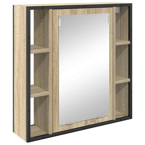 Badkamer spiegelkast Beige 60 x 16 x 60 cm Bewerkt hout 2