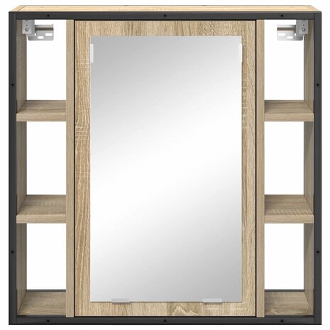 Badkamer spiegelkast Beige 60 x 16 x 60 cm Bewerkt hout 6