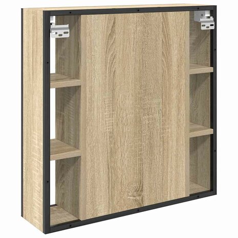 Badkamer spiegelkast Beige 60 x 16 x 60 cm Bewerkt hout 8