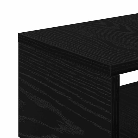 Smalle Badkamerkast Zwart eiken 33 x 23 x 65 cm Bewerkt hout 9