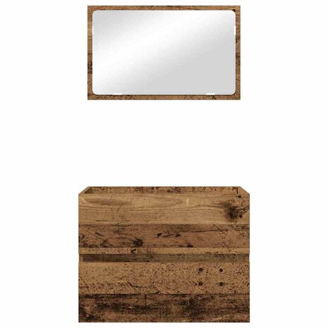 Badkamermeubelset 2 pcs Oud Hout 57 x 37 x 45 cm Bewerkt hout 8