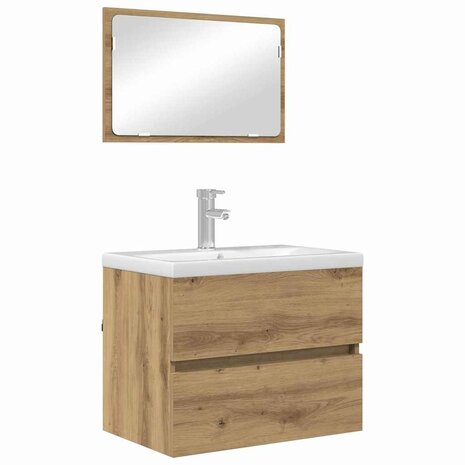 Badkamermeubelset met lade 2 pcs Artisan Eiken 57 x 37 x 45 cm 3