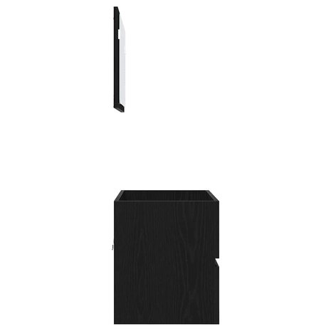 Badkamermeubelset met lade 2 pcs Zwart Eiken 57 x 37 x 45 cm 9