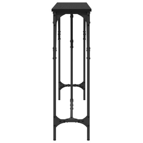 Wandtafel Zwart eiken 140 x 23 x 75 cm Gelaagd hout en metaal 6