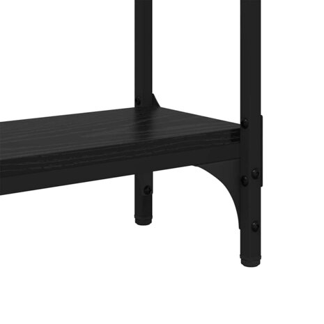Wandtafel met plank met opslag Zwart eiken 75 x 22.5 x 75 cm 8