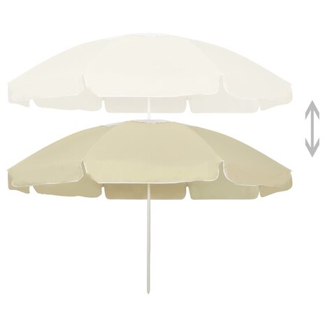 Strandparasol 240 cm zandgeel 2
