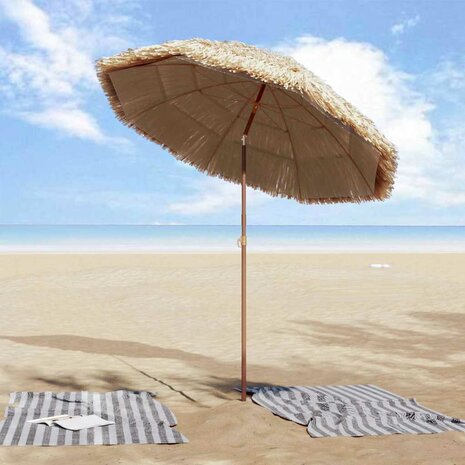 Strandparasol Bruin Ø 160 x 196 cm Staal 3