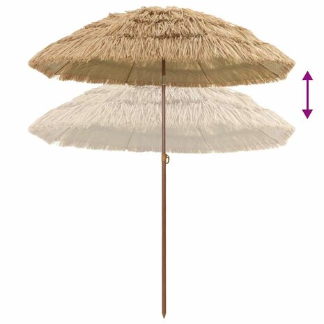 Strandparasol Bruin Ø 160 x 196 cm Staal 5