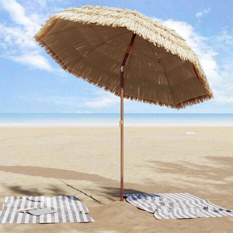 Strandparasol Bruin Ø 206 x 209.5 cm Staal 3