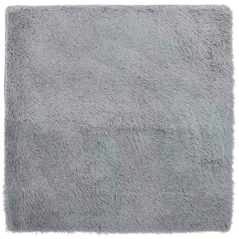 Hoogpolig vloerkleed NAVARRA 120x120 cm polyester lichtgrijs 2