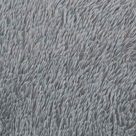 Hoogpolig vloerkleed NAVARRA 120x120 cm polyester lichtgrijs 9