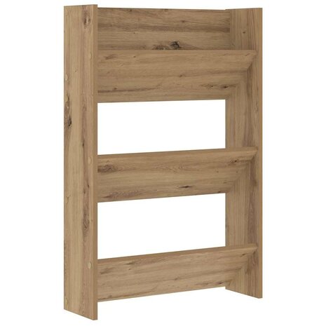 Wand Schoenenkast Anders artisanaal eikenkleurig Bewerkt hout 2