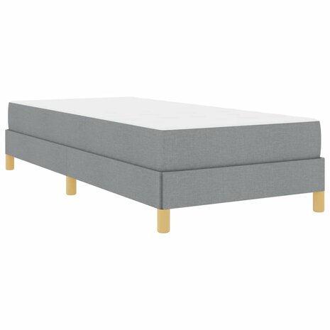 Boxspring bed Lichtgrijs en Bruin 90 x 200 cm 2