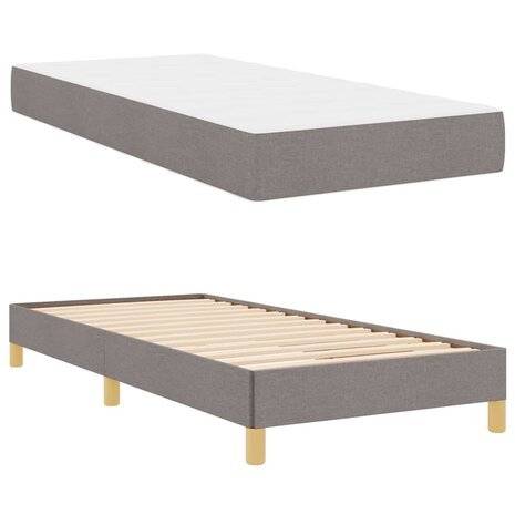 Boxspring bed Taupe en Bruin 90 x 200 cm 5