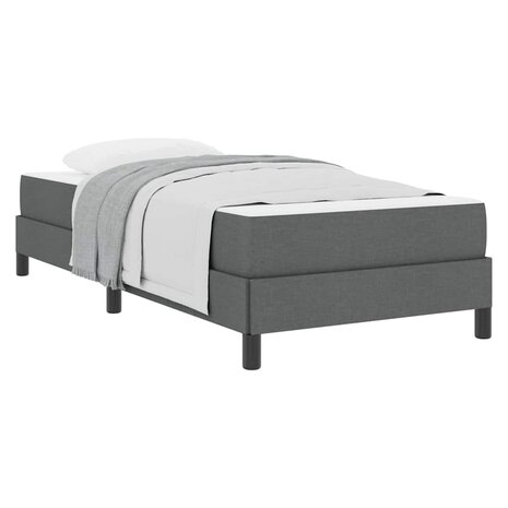 Boxspring bed met matras Donkergrijs 80 x 200 cm Stof 3