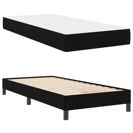 Boxspring bed met matras Zwart 80 x 200 cm Stof 5