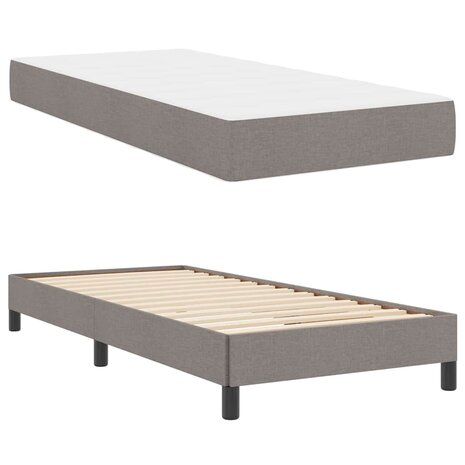 Boxspring bed met matras Taupe 80 x 200 cm Stof 5